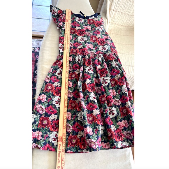 J. CREW Girls' Ruffle-Shoulder Dress in Liberty Amelie Poppy Floral - 8 - Picture 8 of 8